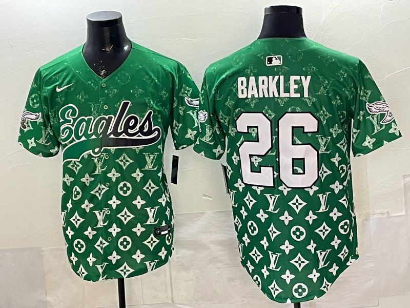 Men 2026 Philadelphia Eagles #26 Barkley Green Nike Limited NFL Jersey style 0001